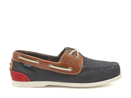 Image of Galley II Navy/Tan Premium Leather Boat Shoes-7