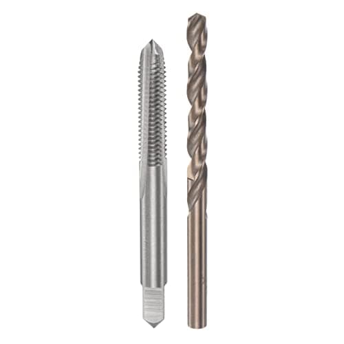 Image of sourcing map Tap & Bit Sets, 1/4-24 UNF 2B Straight Flute Machine Thread Milling Tap, 5.2mm M35 Cobalt High Speed Steel (HSS-CO) Twist Drill Bit