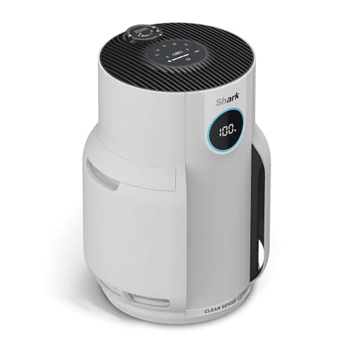 Image of Shark NeverChange5 Air Purifier for Home, Bedroom, Room Coverage 60sqm, 5-Year HEPA Filter Traps 99.97% of Allergens including Dust, Pollen, Pet Dander, Auto Mode, Quiet, LED Display, White HP150UK
