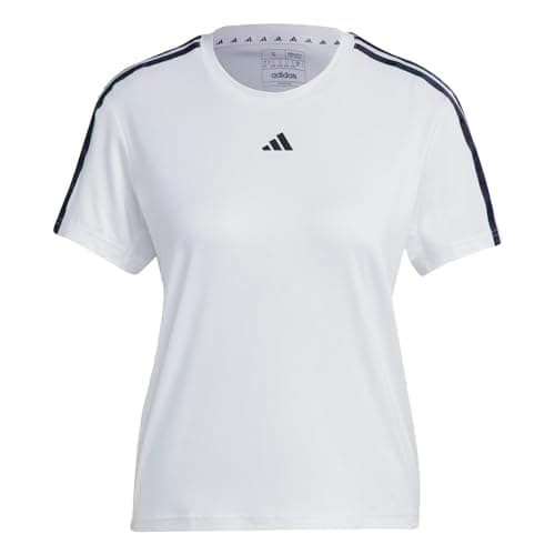 Image of adidas Women's AEROREADY Train Essentials 3-Stripes Tee, White/Black, M