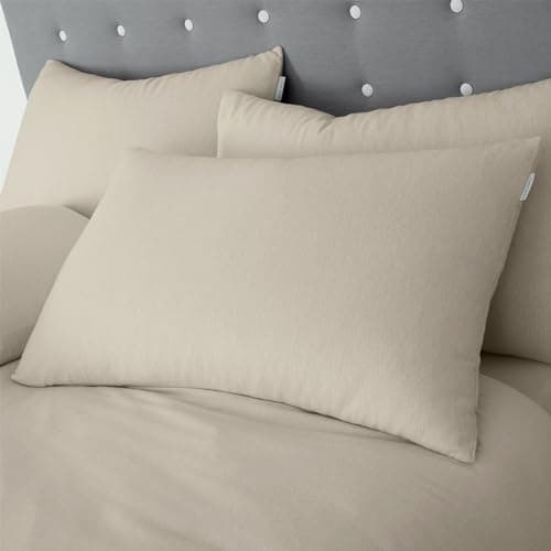 Image of Catherine Lansfield Brushed Cotton Standard Pillowcase Pair Cream
