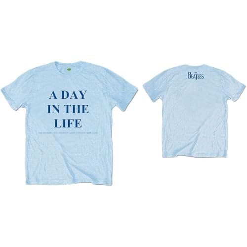 Image of The Beatles A Day in The Life Official Tee T-Shirt Mens Unisex (Medium) Blue