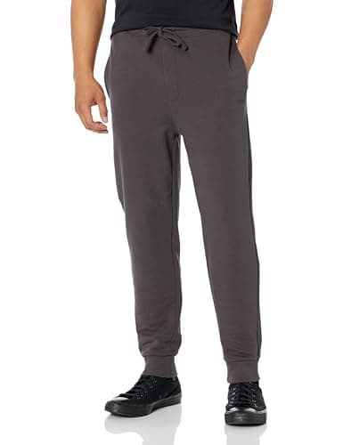 Image of Hugo Men's Hit Logo French Terry Cuffed Joggers, Asphalt Grey, XXL
