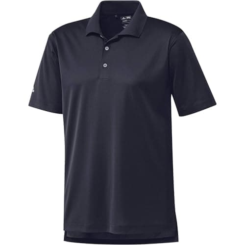 Image of adidas Golf A130 Mens Climalite Pique St-Sleeve Polo (Small, Navy)