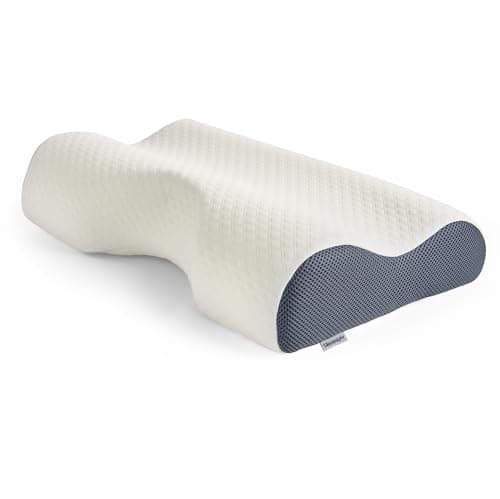 Image of Silentnight Sleep Therapy Contour Memory Foam Pillow - Firm Orthopaedic Support Pillow for Shoulder and Neck Pain Relief with Removable Cover and Breathable Air Mesh Sides