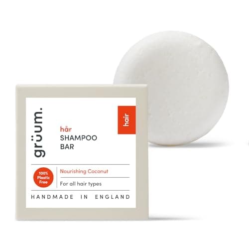 Image of grüum Nourishing Shampoo Bar 50g - Solid Shampoo Bars for Hair Up to 60 Washes - Plastic Free Vegan Bar for Men & Women - Paraben Free Rich Lathering Bars for All Hair Types