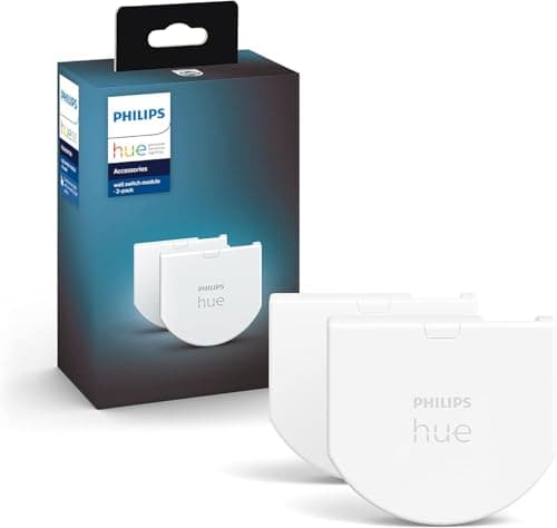 Image of Philips Hue Smart Wall Switch Module Twin Pack. Works with Alexa, Google Assistant and Apple Homekit, Black