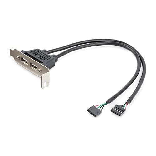 Image of StarTech.com 2 Port USB A Female Low Profile Slot Plate Adapter - 2 Port USB Bracket - USB 2.0 A Female (USBPLATELP)