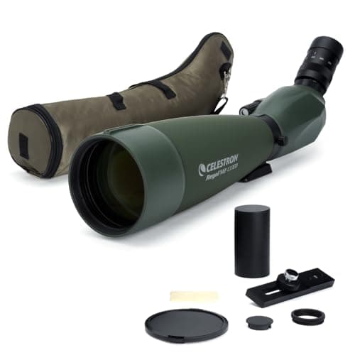 Image of Celestron 52306 Regal M2 22-67x100mm ED Angled Zoom Spotting Scope with Multi-Coated Optics, BaK-4 Prism Glass, Lightweight Magnesium Alloy Body and Padded Carry Case, Green