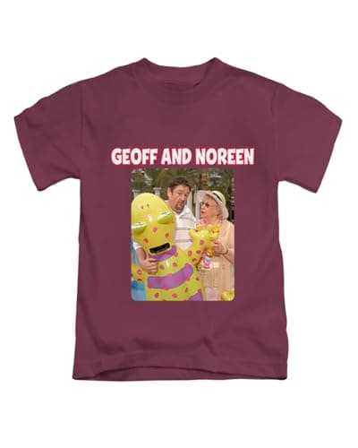 Image of New Spirit Original Geoff Oracle and Noreen Meme British Comedy Humour Novelty Tee T-Shirt Funny Unisex T Shirt Top Maroon