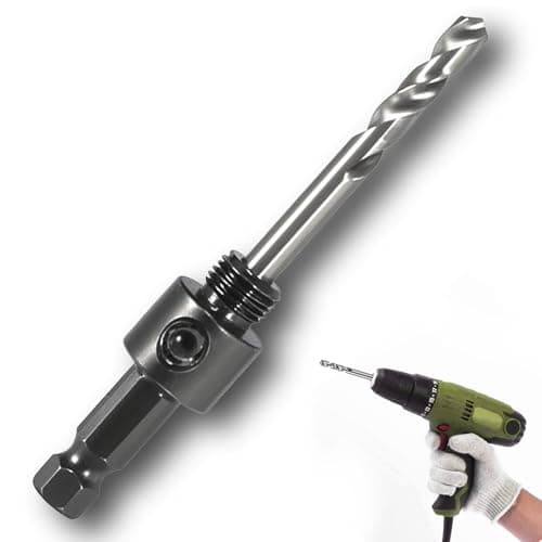 Image of A1 Hole Saw Arbor for 14mm-30mm Hole Saws, Compatible with Starrett, Drill Bit & Saw Hole Drill Bit, Ideal for 20mm 25mm 30mm Sets, Screw Thread Hex Shank Arbor with Extension Bar