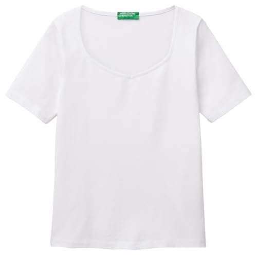 Image of United Colors of Benetton Women's T-Shirt, White, L