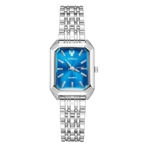 Image of OFFCUP Women's Quartz Watch, 32MM Classic Square Watches, Analogue Display Stainless Steel Strap Quartz Watch, Fashion Casual Dress Wrist Watches for Women Ladies Girls