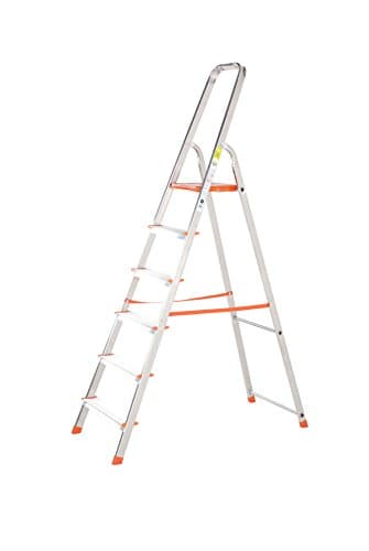 Image of TB Davies 1212-006 Light Duty Step Ladder, 6 Tread, Platform Height 1.3m, Aluminum, 150kg Work Load, EN131