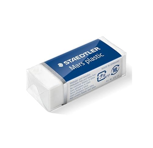 Image of Staedtler Mars Plastic Mini Erasers (4 cm, 1.9 cm, 1.3 cm) White