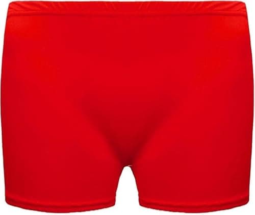 Image of ANZEE Ladies Microfiber Hot Pants Womens Shorts Dance Gym Party Yoga Elasticated Waist Knickers Casual Workouts Stretch Beach Pool Party Wear Club Wear UK S-XL (UK, Alpha, M, L, Red)