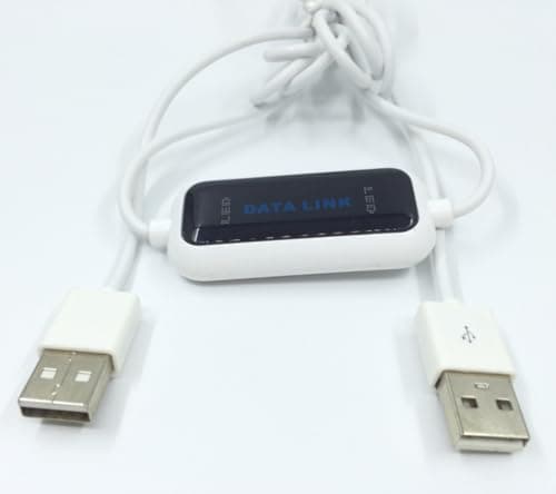 Image of ELFJMZP USB File Transfer Cable 1.5m - Windows Plug and Play No Driver, Built-in File Manager, PC to PC Data Sync Only, Does NOT Support Keyboard/Mouse Sharing