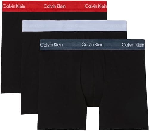 Image of Calvin Klein Men’s 3 Pack Stretch Boxer Briefs, Multi (Black Bodies W/Ink/Adrenaline Rush), S