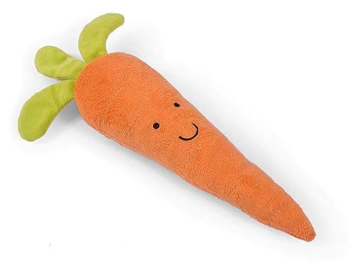 Image of Petface Foodie Faces Fluffy Carrot Dog Toy