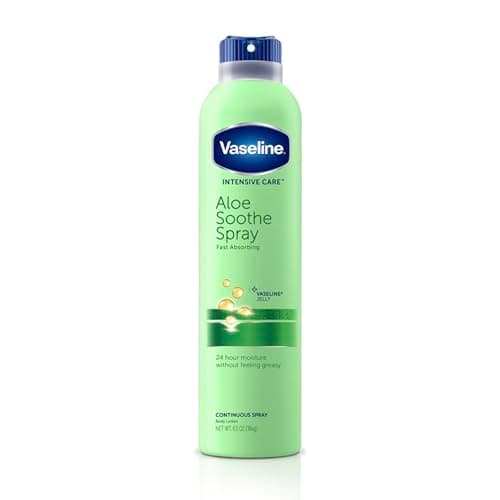 Image of Vaseline Intensive Care Aloe Soothe Spray Moisturiser 190ml - Body Lotion with Aloe Vera & Vaseline Jelly, Fast Absorbing, Non-Greasy Hydration for Dry Skin