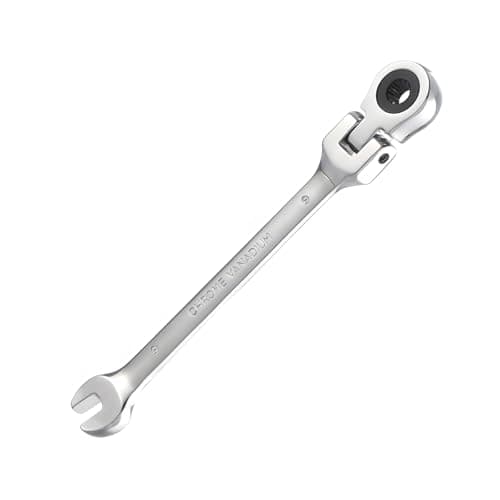 Image of Foyscr Combination Ratchet Spanner, CRV Forged 9mm Wrench, Industrial Dual Purpose Design, Anti Slip Anti Bend Hand Tool
