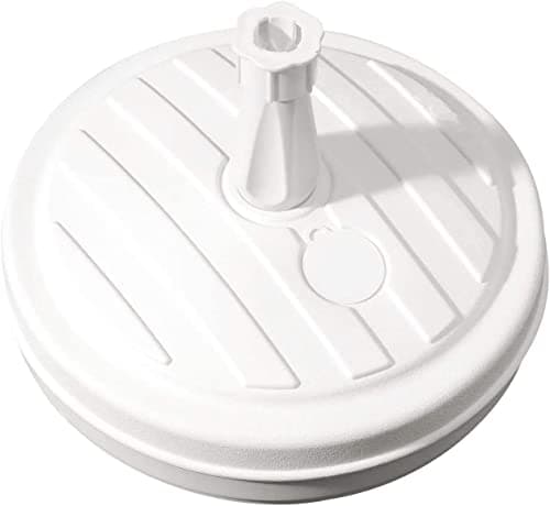 Image of Unibos Have Duty Garden Parasol Base Water Sand Fillable Stand 14L Umbrella Parasol Base Stand Water Sand Plastic Pole Sun Shade Garden Beach Patio Parasol Pole Holder (WHITE BASE)