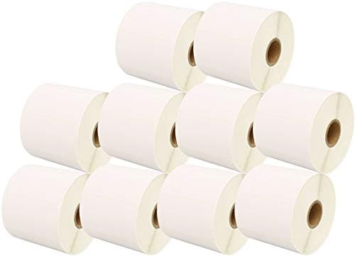 Image of 10 Compatible Rolls 72mm x 36mm White Direct Thermal Printer Labels (1000 Labels per Roll) for Zebra, Toshiba, Citizen, Eltron, Orion, UPS Label Printers