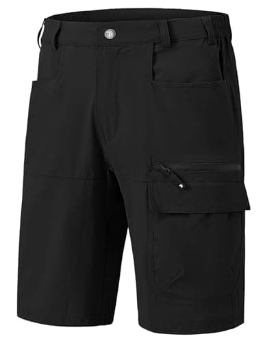 Image of Rdruko Mens Cargo Shorts Lightweight Water-Resistant Summer Quick Dry Outdoor Casual Work Hiking Shorts with 5 Pockets(Black 36)