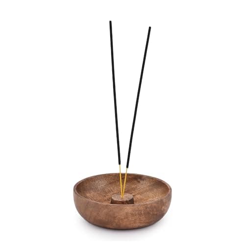 Image of EDHAS Incense Burner Stick Holder Bowl, Ash Catcher Bowl for Home Décor, Meditation, Yoga (12.7cm x 12.7cm x 3.81cm)