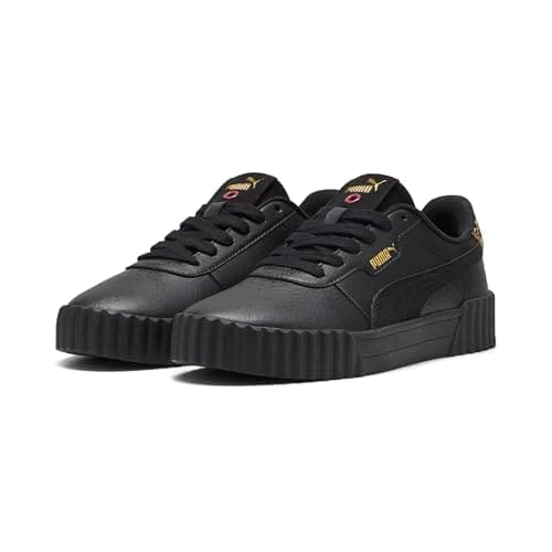 Image of PUMA Carina 3.0 Animal Flair Sneaker Women's, Black Gold, 5