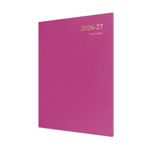 Image of 2026-2027 Mid/Academic Year Planner - 13 Month A4 Week-to-View with Appointments - Yellow - Collins Debden Essential Range Deep Pink (ESSA43M.63-2627)