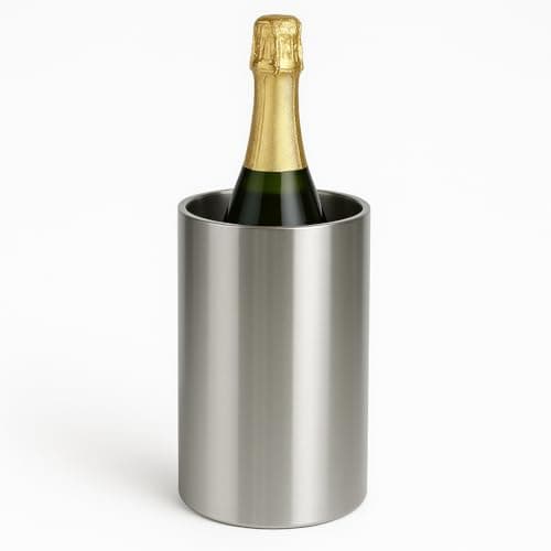 Image of Chabrias Ltd Insulated Double Wall Stainless Steel Wine & Champagne Ice Bucket Cooler - Perfect Wine Cooler for Bottles & Champagne Chiller, Essential Drinks Bucket for Any Occasion