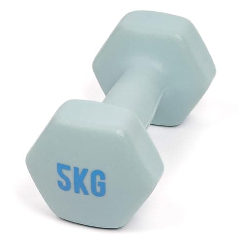 Image of MYGA Hex Dumbbells - Single Neoprene & Cast Iron Hexagonal Dumbbell Hand Weights for Women and Men at Home & Gym - Weight: 5 kg