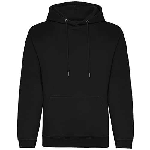 Image of AWDis Just Hoods JH201 Unisex Organic Hoodie - Deep Black - L