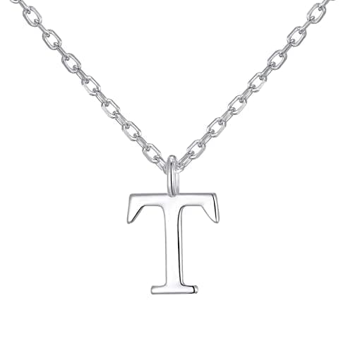 Image of Philip Jones Sterling Silver Initial T Necklace