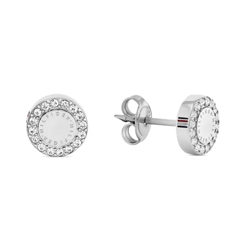 Image of Tommy Hilfiger Jewelry Women's Stud Earrings in Stainless Steel Embellished with Crystals - 2780907