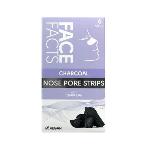 Image of Face Facts Charcoal Nose Pore Strips; Charcoal and glycerin; Draws out impurities and oils, helping eliminate blackheads; 6 Strips