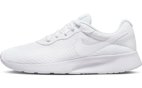 Image of NIKE Women's Tanjun Sneaker, White/White-White-Volt, 8 UK