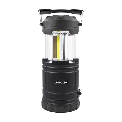 Image of Uni-Com Spotlight & Lantern – 2 in 1 1W LED Spotlight & 3W COB Pop-Up Lantern with Adjustable Carry Handle, Easy Operation & Batteries Included for Camping, Home, DIY & Emergency Use