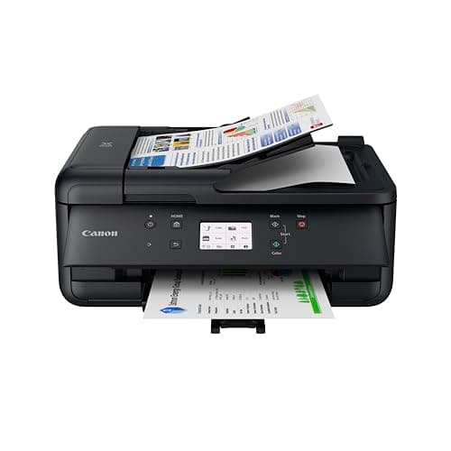 Image of Canon PIXMA TR7650 Wireless All-In-One Colour Inkjet Printer - A4 Print, Copy, Scan, Fax - 20-Sheet ADF, Borderless Printing, 5 Individual Inks - Touchscreen - Wi-Fi, Cloud Connectivity - Home Printer