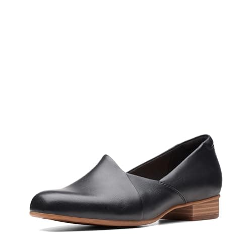 Image of Clarks Women's Juliet Palm Loafer, Black Leather, 6 UK