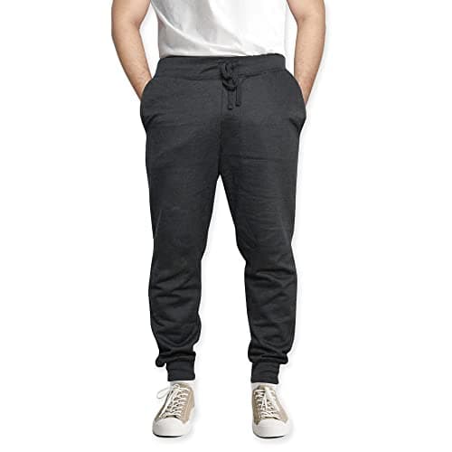 Image of D&H CLOTHING UK Premium Fleece Jogging Bottoms Mens Slim Fit Sweatpants Jog Pants M Black