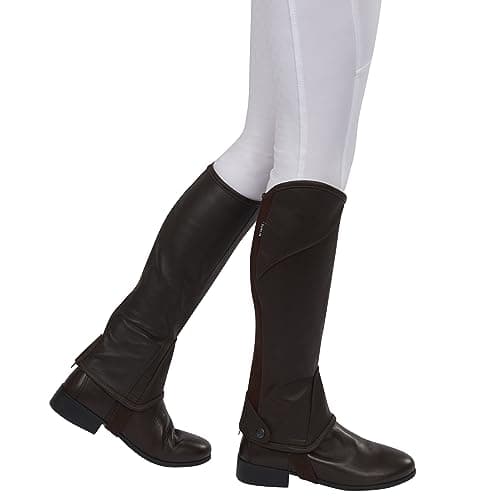 Image of Dublin Stretch Fit Half Chaps, Brown, Adults Large