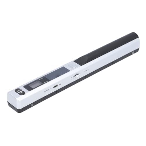 Image of Portable Document Scanner, 900DPI Handheld Scanner for A4 Documents Pictures Pages Texts, PDF/JPG Format, USB 2.0, Colour Photo Mobile Scanner for Home Travel Office (Silver)