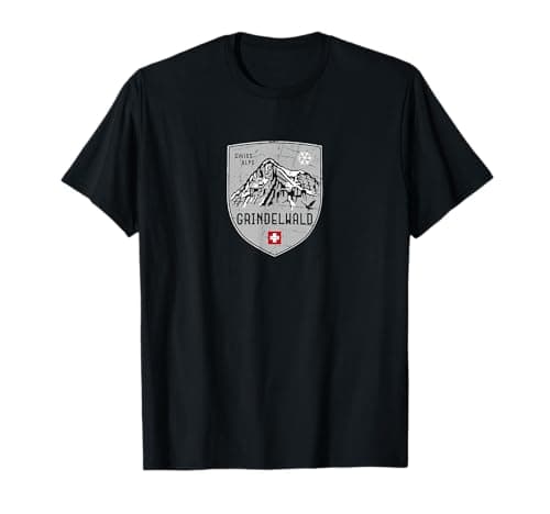 Image of Grindelwald Eiger Mountain Switzerland Emblem T-Shirt