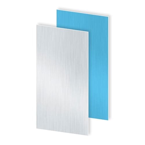 Image of iMeistek 6063 Aluminium Sheet with Protective Film on Both Sides, 300mm x 150mm x 0.8mm Wall Thick Square Aluminium Plate (2 PCS)