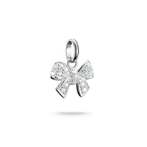 Image of Thomas Sabo Charm Club Connect Charms - 925 Silver Charm Pendant Lucky & Love Designs, one size, Sterling Silver, Zircon