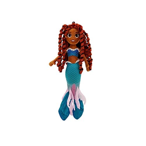 Image of Disney Store Official Ariel Soft Toy Doll, The Little Mermaid Live Action Film, 46cm/18”, Plush Cuddly Figure with Embroidered Details, Iridescent Pink Fins, Suitable for Ages 0+