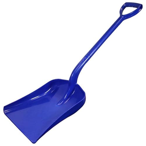 Image of Faithfull FAIPLSHOVEL Blue Plastic Shovel, Lightweight & Strong with Polypropylene Coated Steel Shaft – Blade Size 390mm x 315mm, Total Length 1020mm