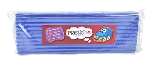 Image of The Original Plasticine, One Colour Slab 400g - Fluro Violet, Modelling Clay for Professional Animators and Model Makers, Easy to Shape and Mould, Make Sculptures, Models and Stop-Motion Animations